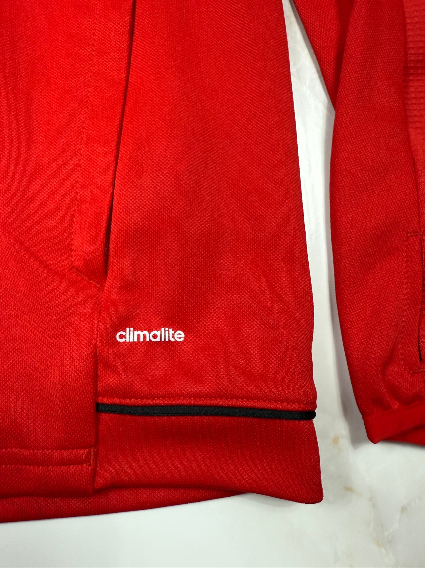 【adidas/アディダス】Climalite トレーニングジャケット レッド 160 メンズ/レディース兼用 スポーツウェア BQ2715