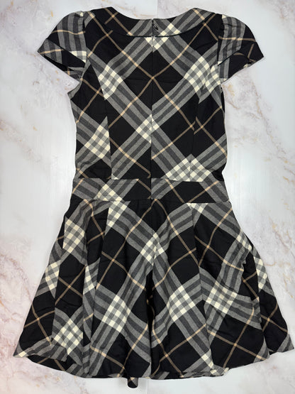 BURBERRY BLUE LABEL チェック柄 ウールワンピース ベルト付き レディース 38 日本製