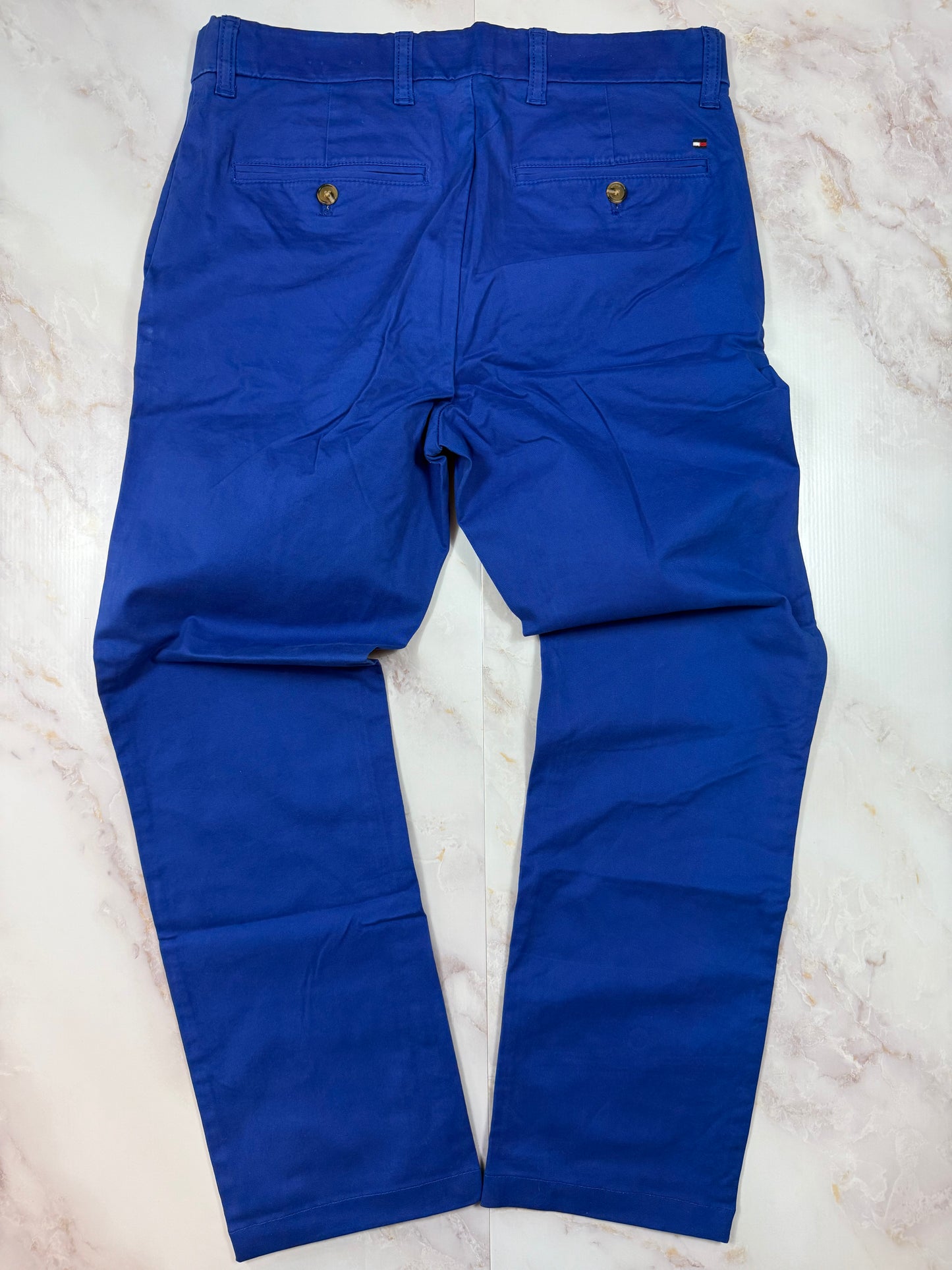 TOMMY HILFIGER（トミーヒルフィガー）スリムフィット チノパン ブルー メンズ 30×30 コットンストレッチ