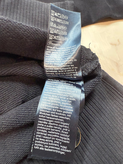 【TOMMY HILFIGER ICONS】ネイビー クルーネック スウェットシャツ 金ボタン装飾 コットン100% メンズ 長袖