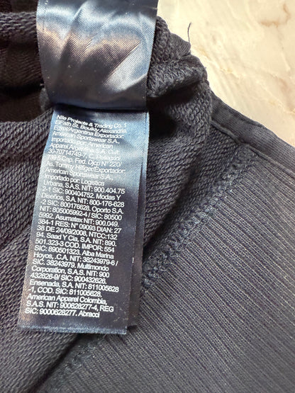 【TOMMY HILFIGER ICONS】ネイビー クルーネック スウェットシャツ 金ボタン装飾 コットン100% メンズ 長袖