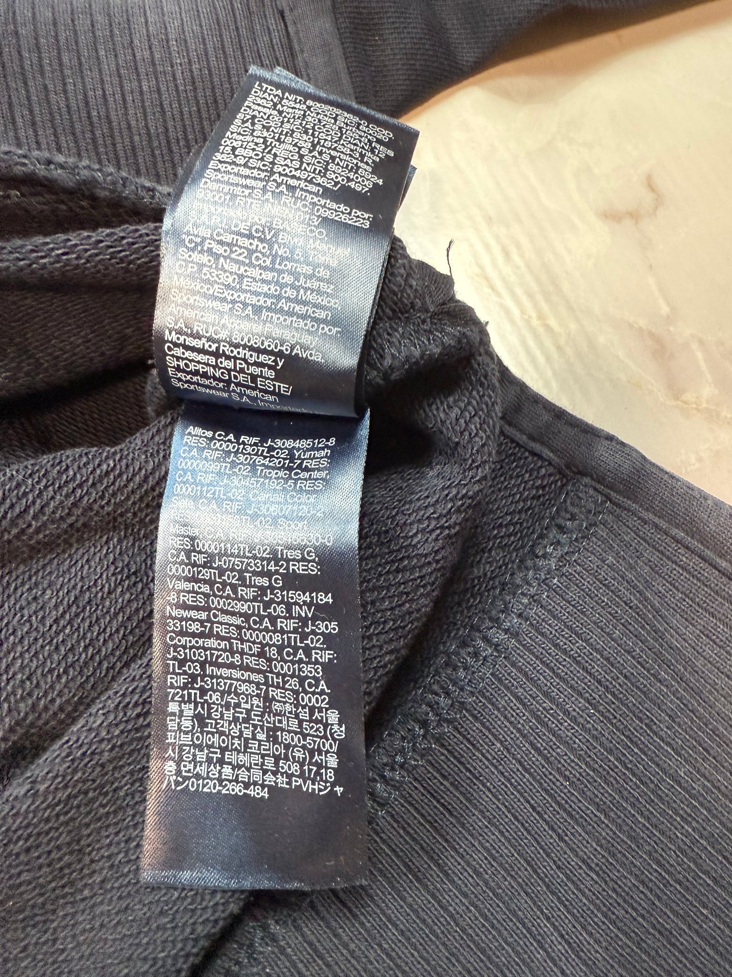 【TOMMY HILFIGER ICONS】ネイビー クルーネック スウェットシャツ 金ボタン装飾 コットン100% メンズ 長袖