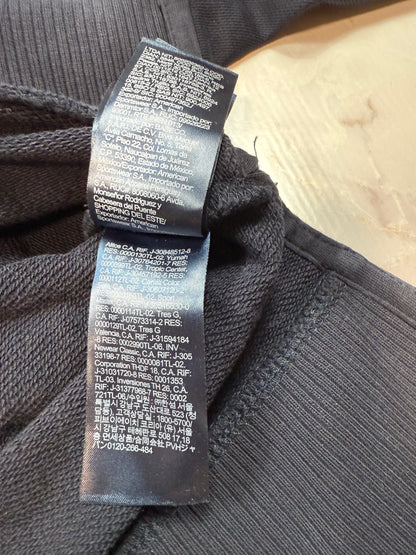 【TOMMY HILFIGER ICONS】ネイビー クルーネック スウェットシャツ 金ボタン装飾 コットン100% メンズ 長袖