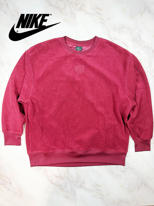 NIKE（ナイキ）Dri-FIT クルーネック スウェット トレーナー ボルドー Lサイズ