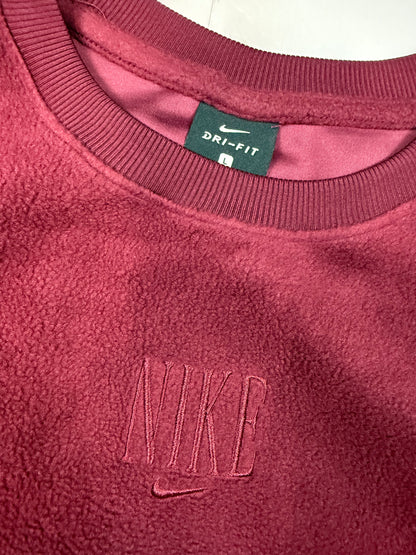 NIKE（ナイキ）Dri-FIT クルーネック スウェット トレーナー ボルドー Lサイズ