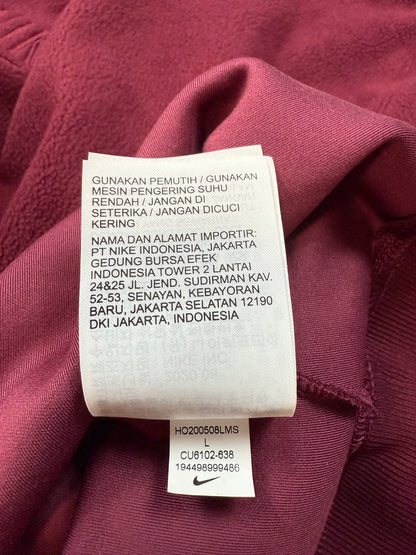NIKE（ナイキ）Dri-FIT クルーネック スウェット トレーナー ボルドー Lサイズ