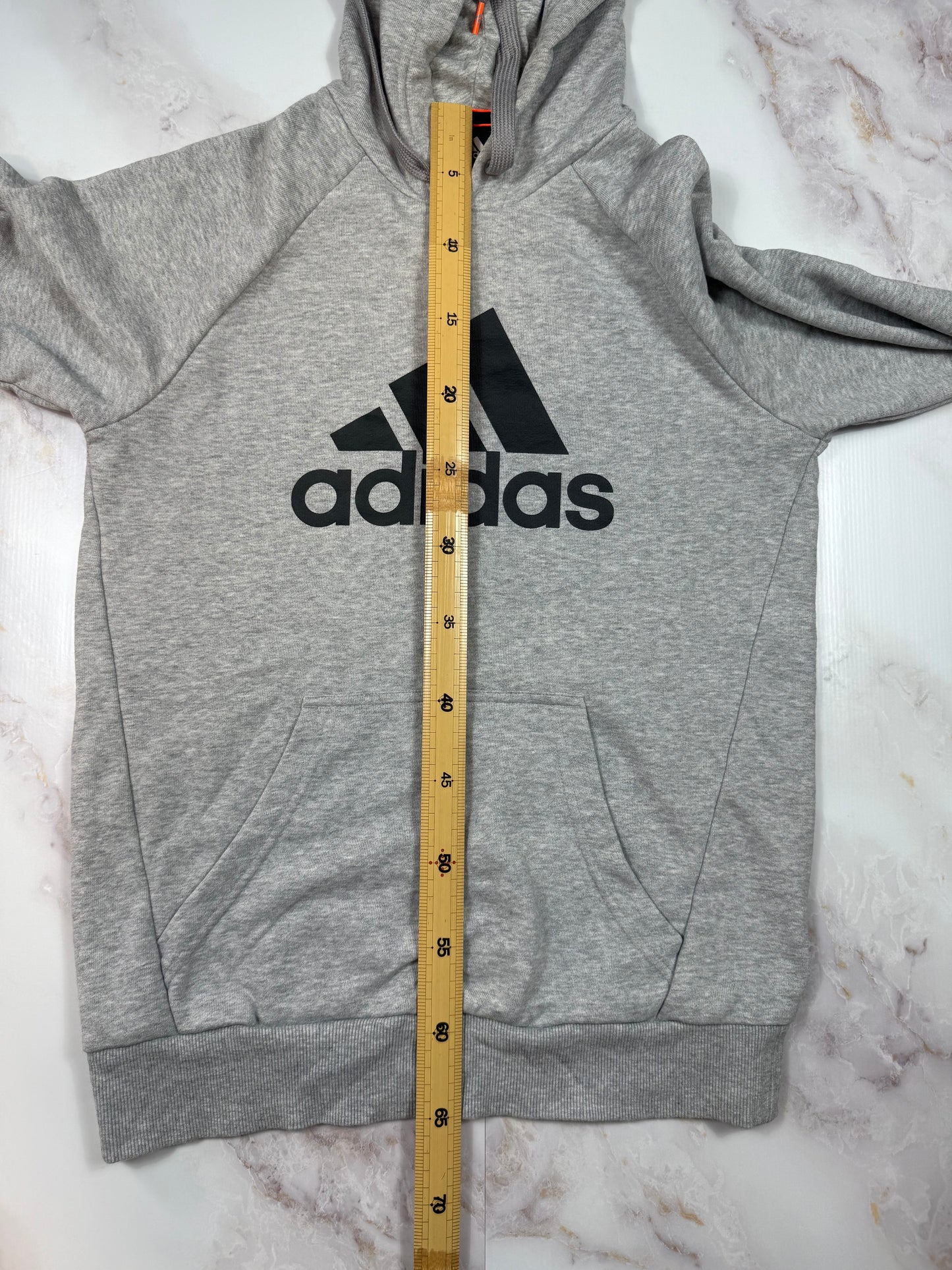 【adidas】アディダス パーカー フーディー グレー M相当 メンズ スポーツ カジュアル