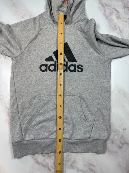 【adidas】アディダス パーカー フーディー グレー M相当 メンズ スポーツ カジュアル