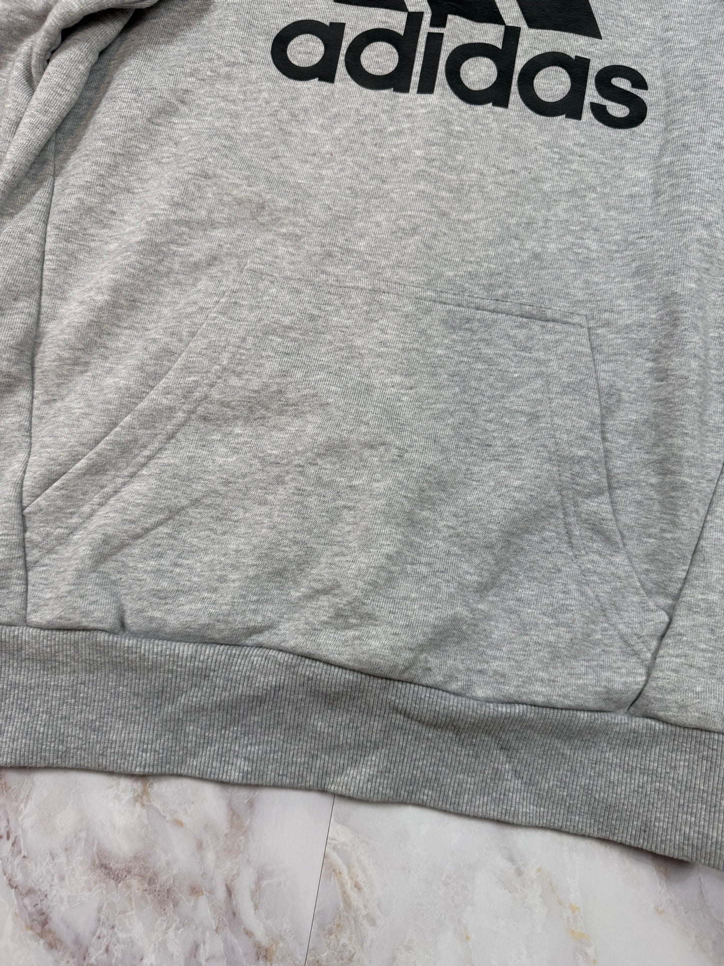 【adidas】アディダス パーカー フーディー グレー M相当 メンズ スポーツ カジュアル