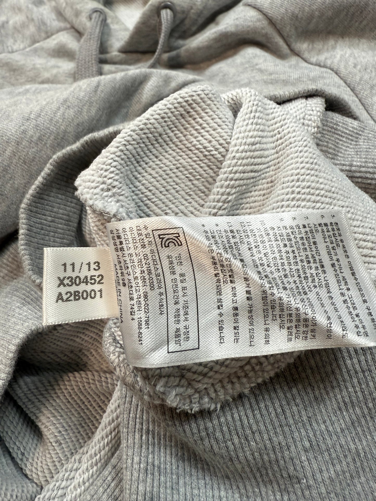 【adidas】アディダス パーカー フーディー グレー M相当 メンズ スポーツ カジュアル