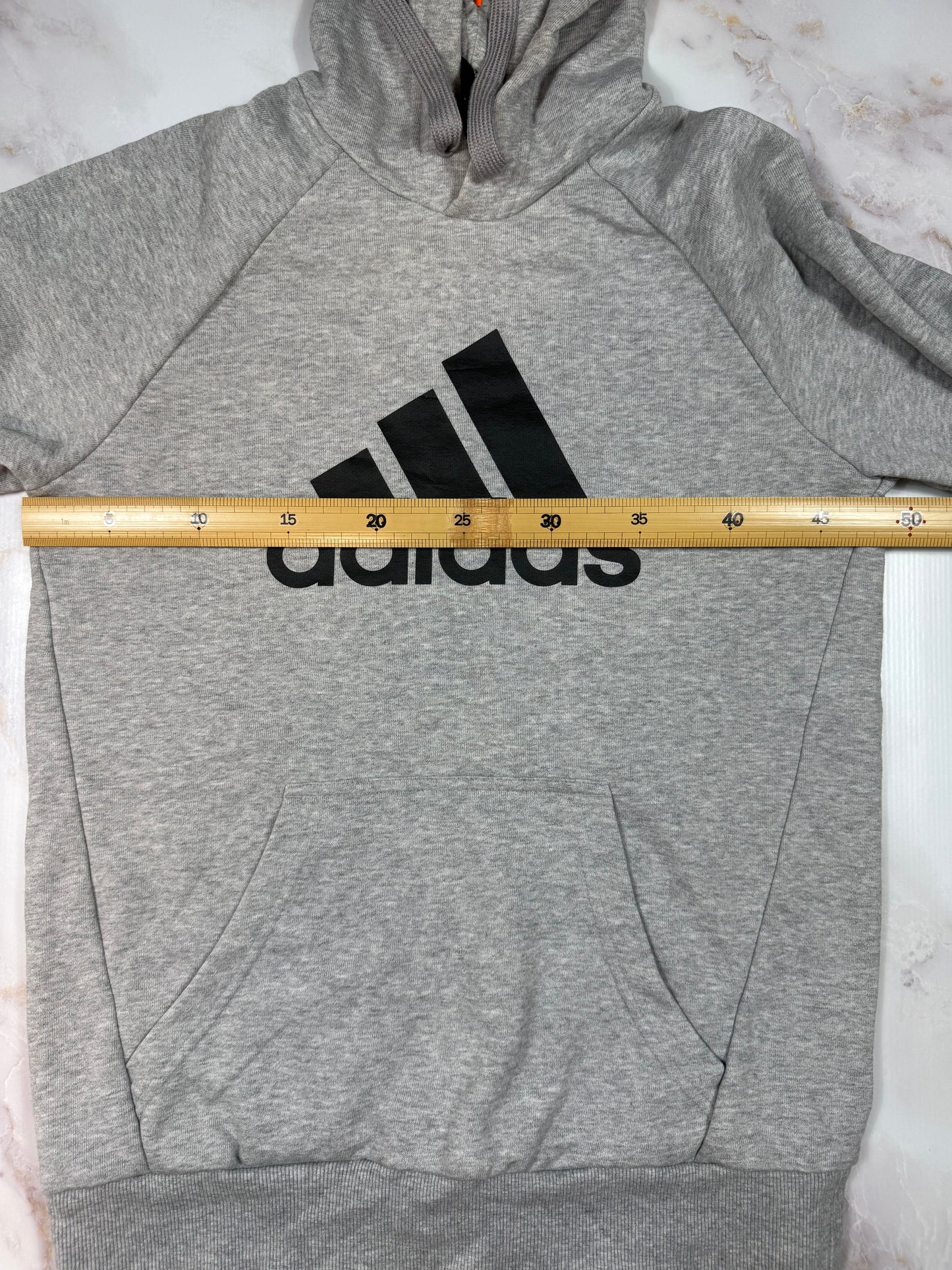 【adidas】アディダス パーカー フーディー グレー M相当 メンズ スポーツ カジュアル