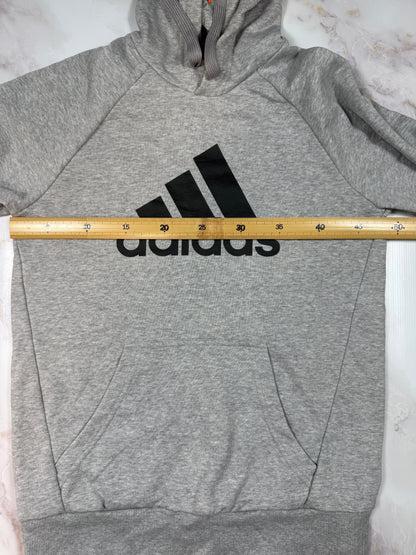 【adidas】アディダス パーカー フーディー グレー M相当 メンズ スポーツ カジュアル
