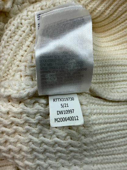 【TOMMY JEANS】ホワイト ニットカーディガン レディースSサイズ | トミージーンズ ロゴワッペン付き Vネック