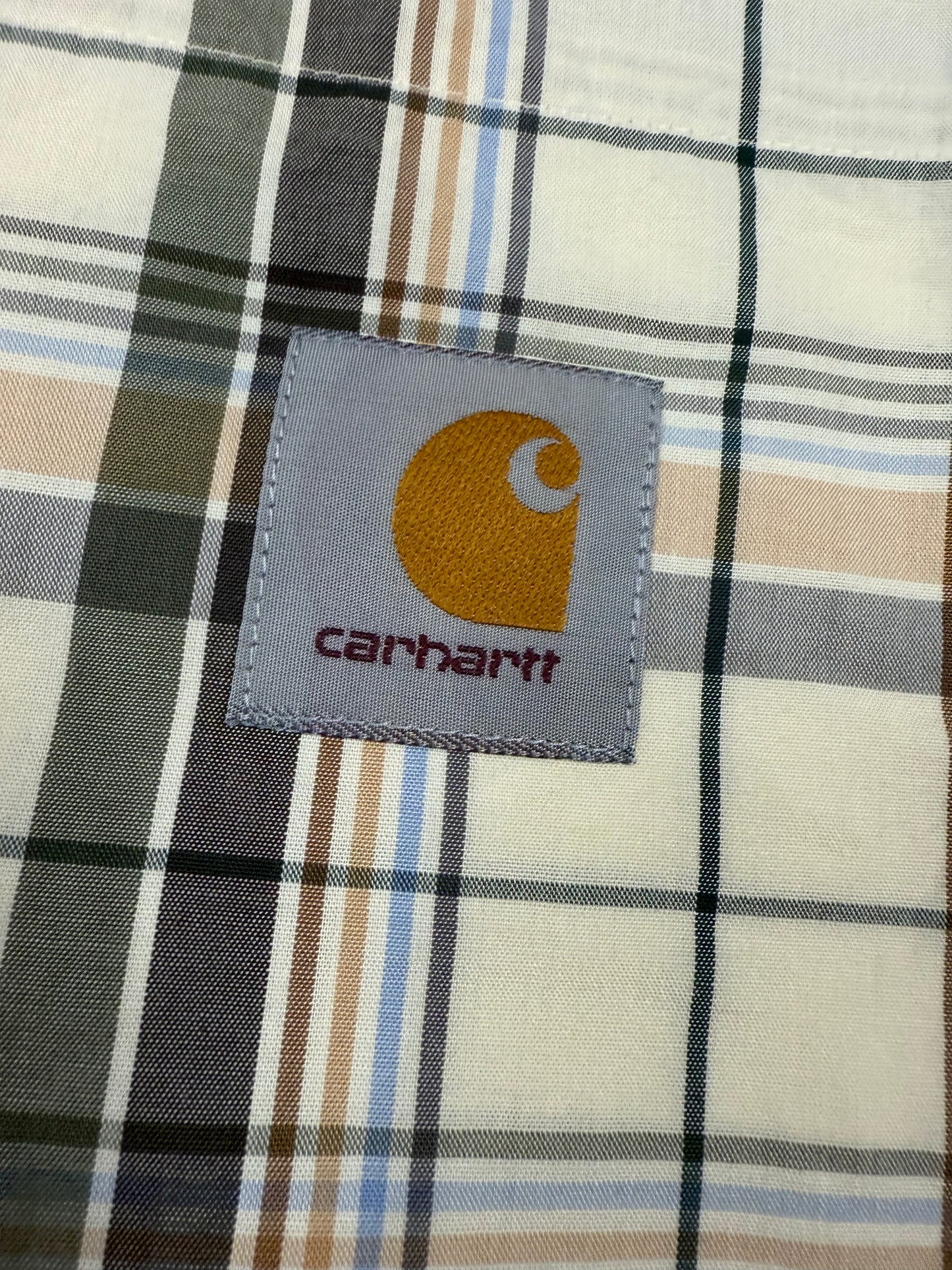 【Carhartt/カーハート】WIP チェック柄 半袖シャツ XXLサイズ コットン100% メンズ カジュアルシャツ