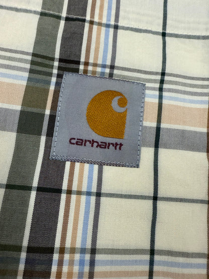 【Carhartt/カーハート】WIP チェック柄 半袖シャツ XXLサイズ コットン100% メンズ カジュアルシャツ