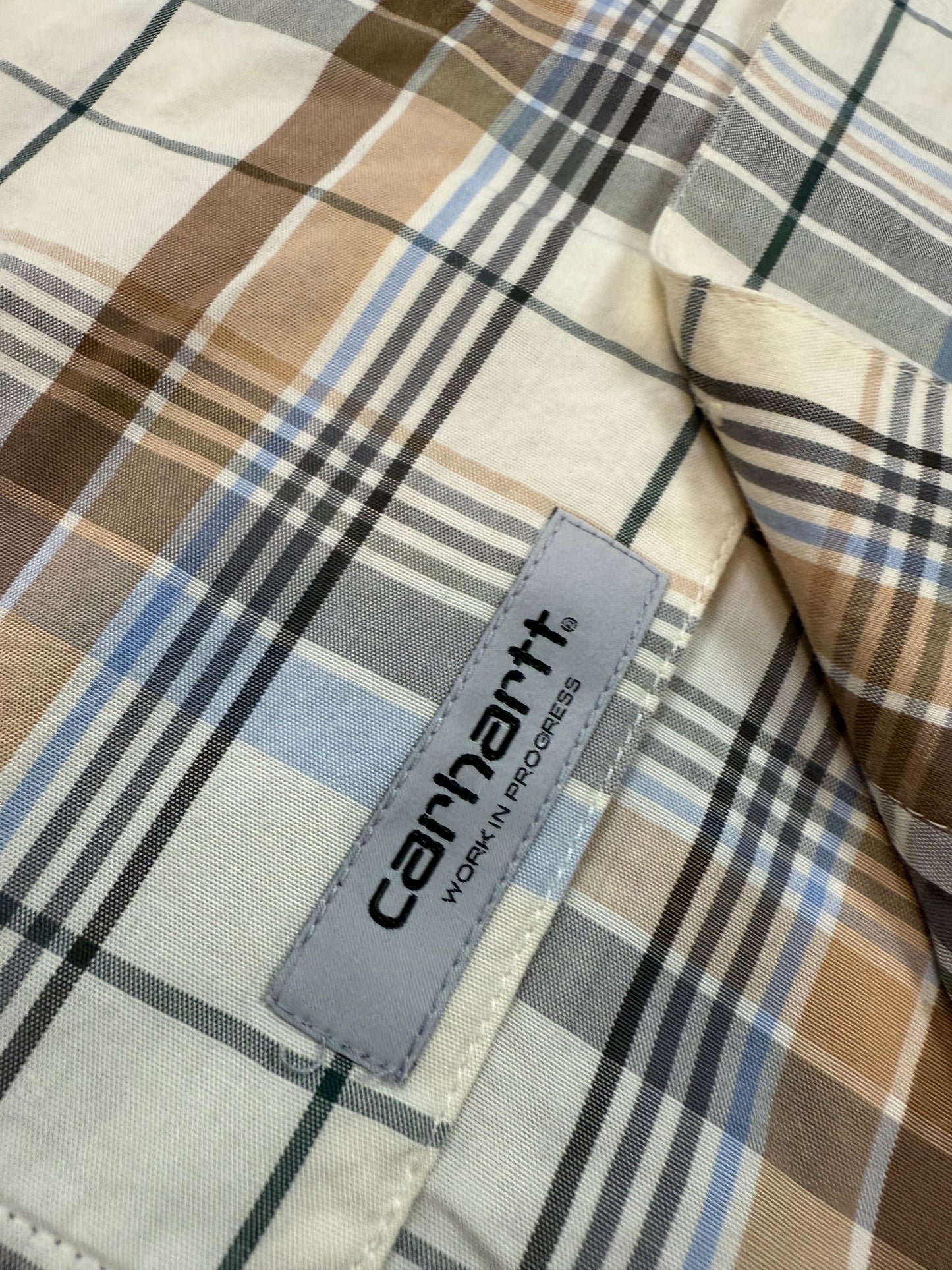 【Carhartt/カーハート】WIP チェック柄 半袖シャツ XXLサイズ コットン100% メンズ カジュアルシャツ