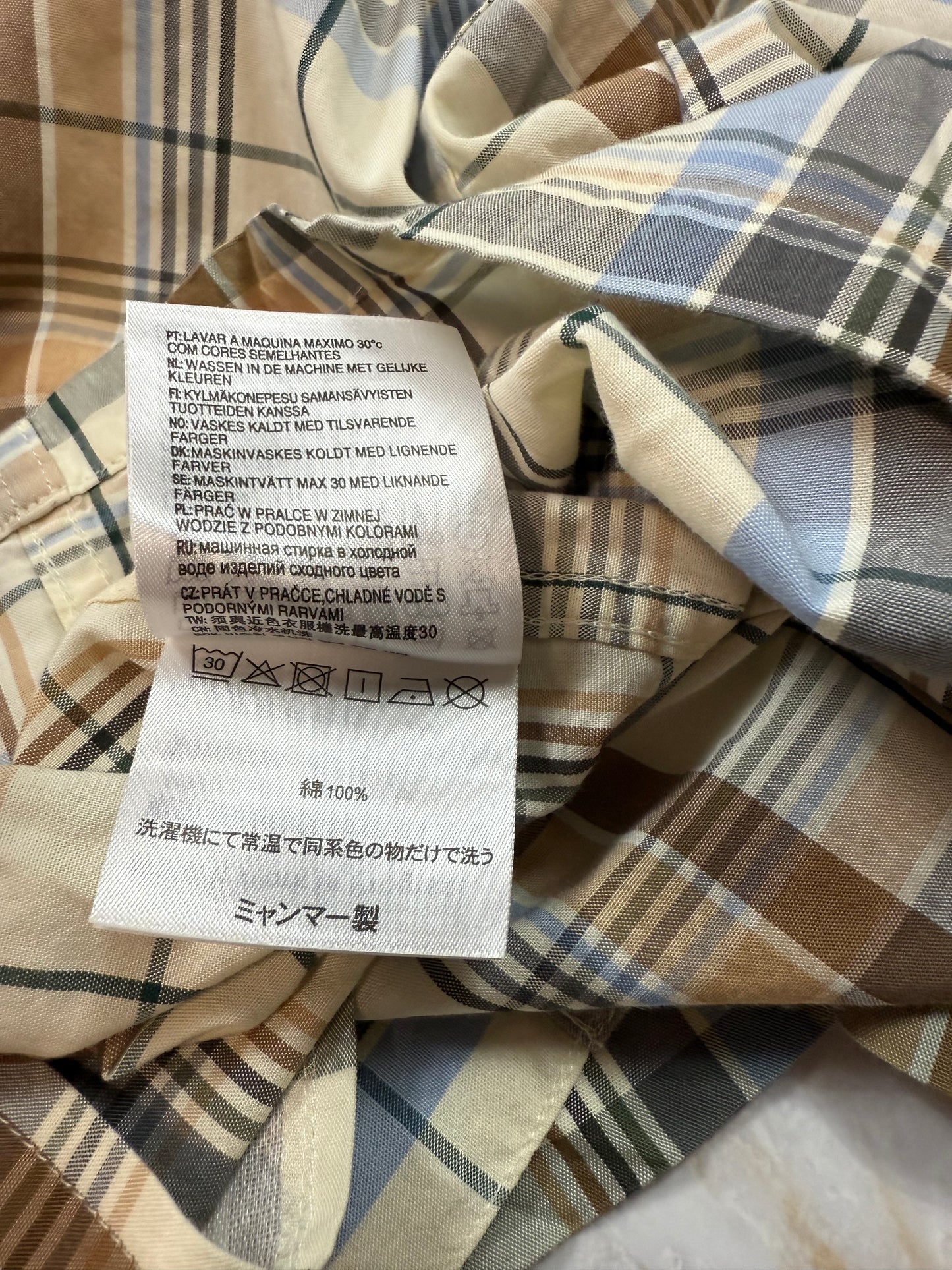 【Carhartt/カーハート】WIP チェック柄 半袖シャツ XXLサイズ コットン100% メンズ カジュアルシャツ