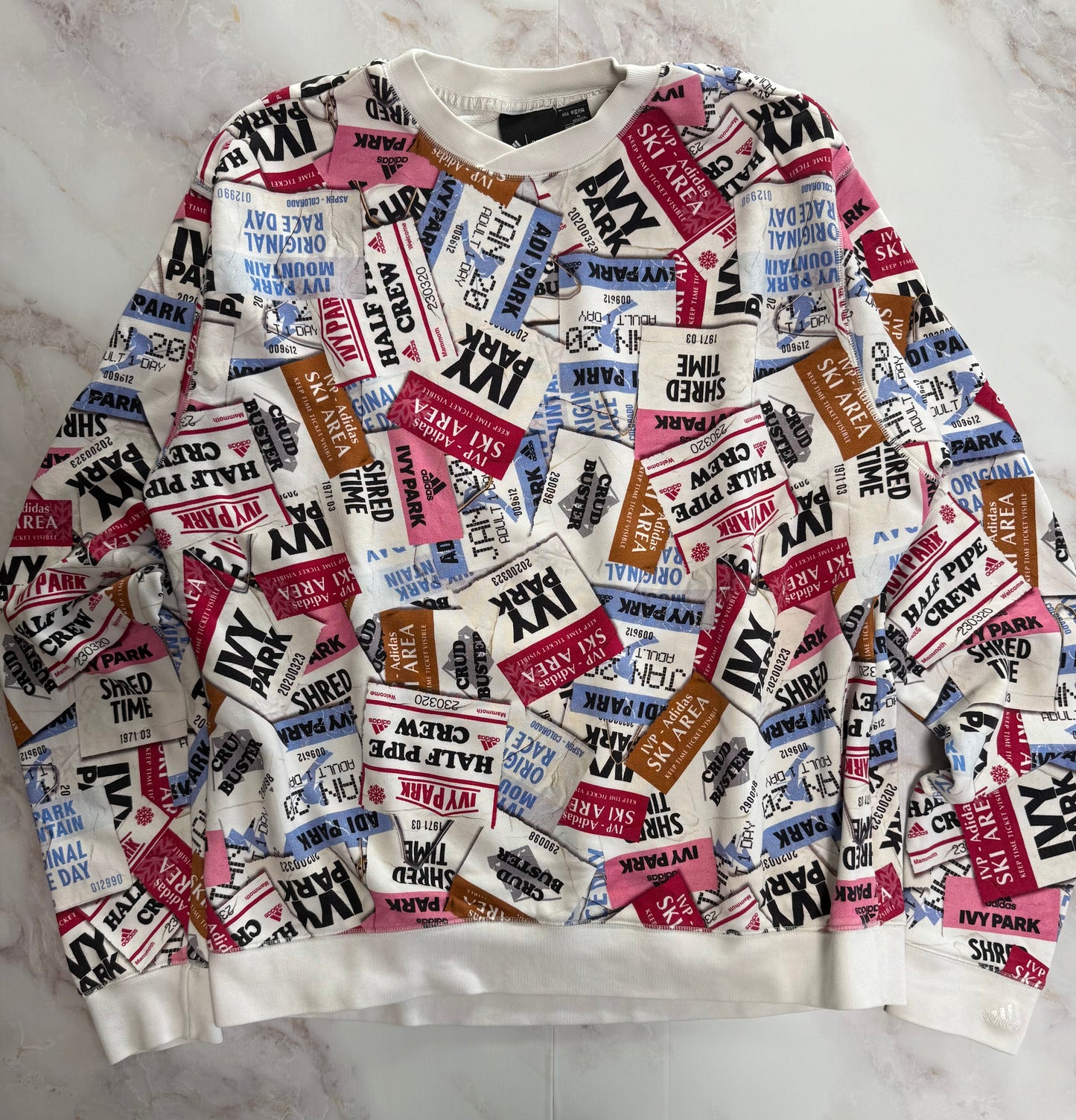 【adidas × IVY PARK】コラボ スウェット セットアップ XS/M ユニセックス 総柄 トレーナー＆パンツ コットン100%