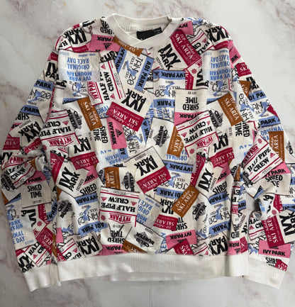 【adidas × IVY PARK】コラボ スウェット セットアップ XS/M ユニセックス 総柄 トレーナー＆パンツ コットン100%