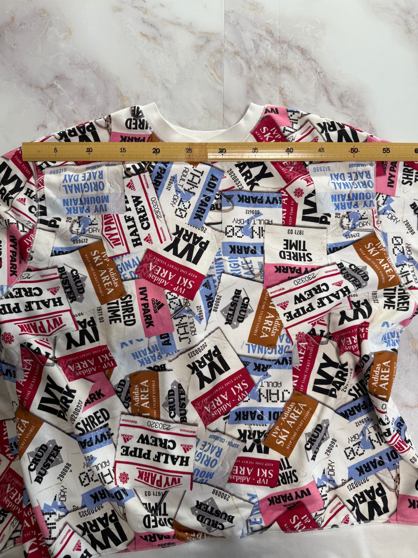 【adidas × IVY PARK】コラボ スウェット セットアップ XS/M ユニセックス 総柄 トレーナー＆パンツ コットン100%