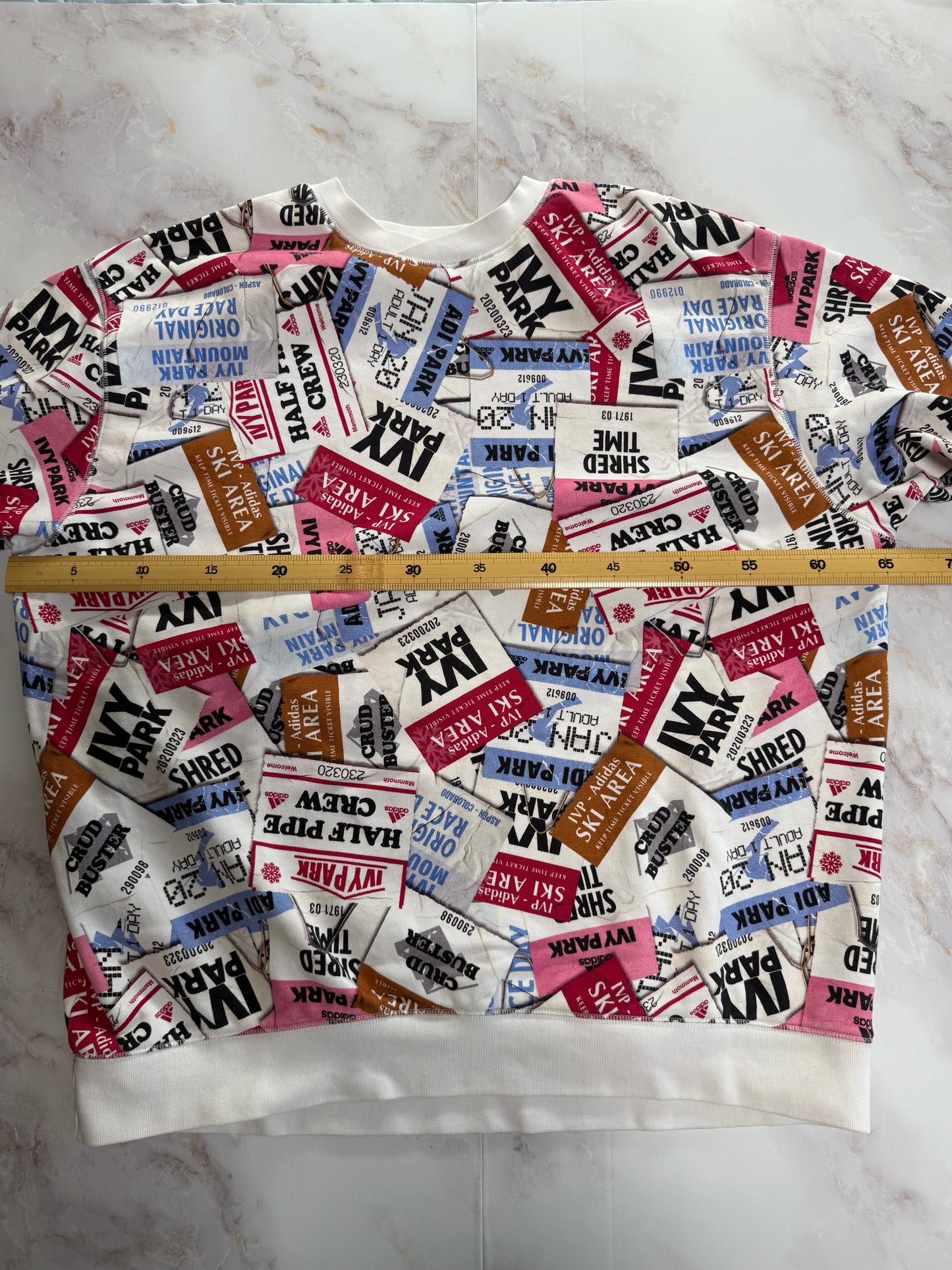 【adidas × IVY PARK】コラボ スウェット セットアップ XS/M ユニセックス 総柄 トレーナー＆パンツ コットン100%