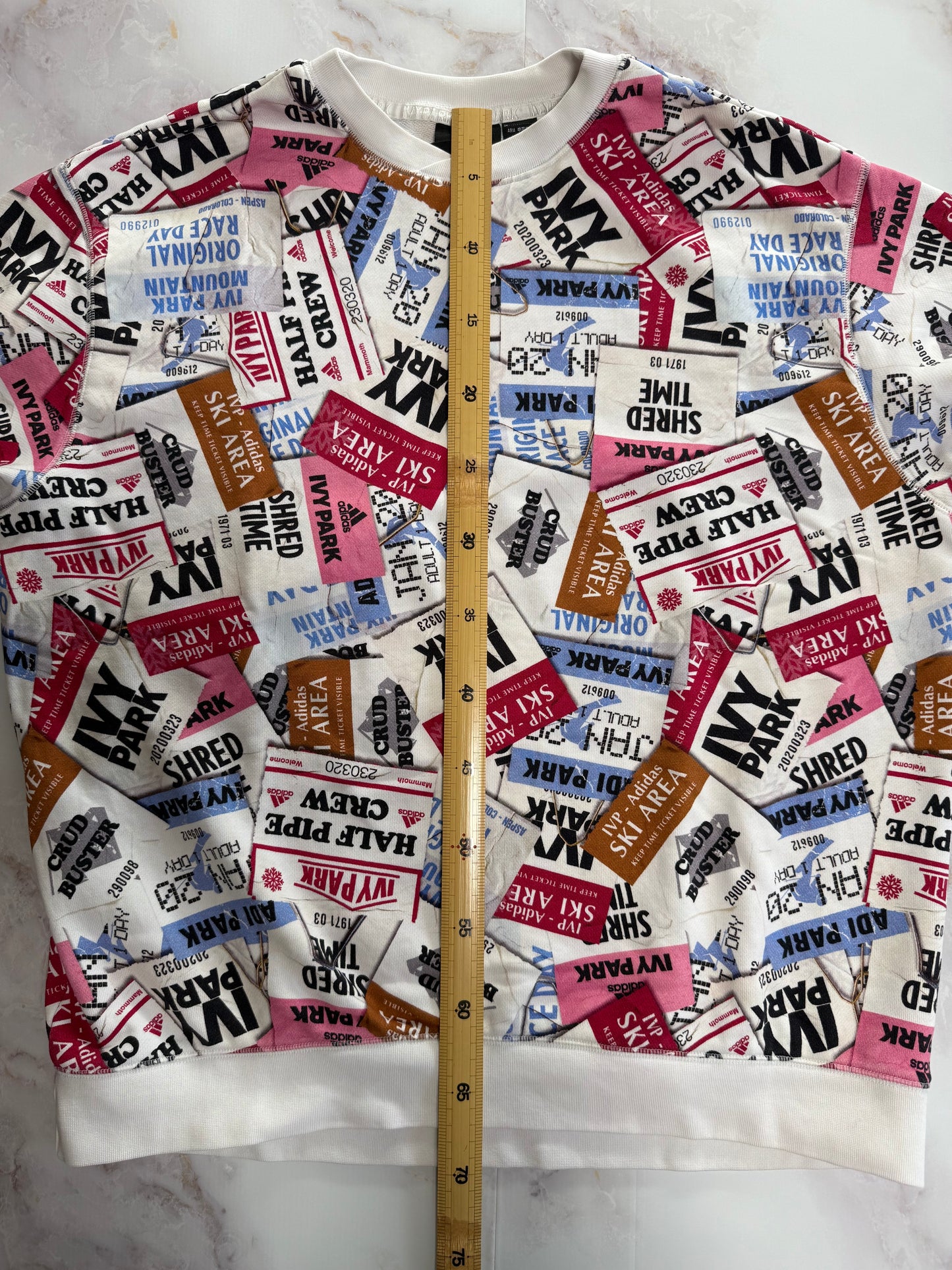 【adidas × IVY PARK】コラボ スウェット セットアップ XS/M ユニセックス 総柄 トレーナー＆パンツ コットン100%