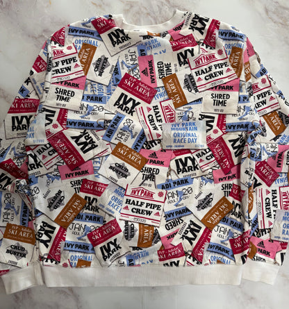 【adidas × IVY PARK】コラボ スウェット セットアップ XS/M ユニセックス 総柄 トレーナー＆パンツ コットン100%