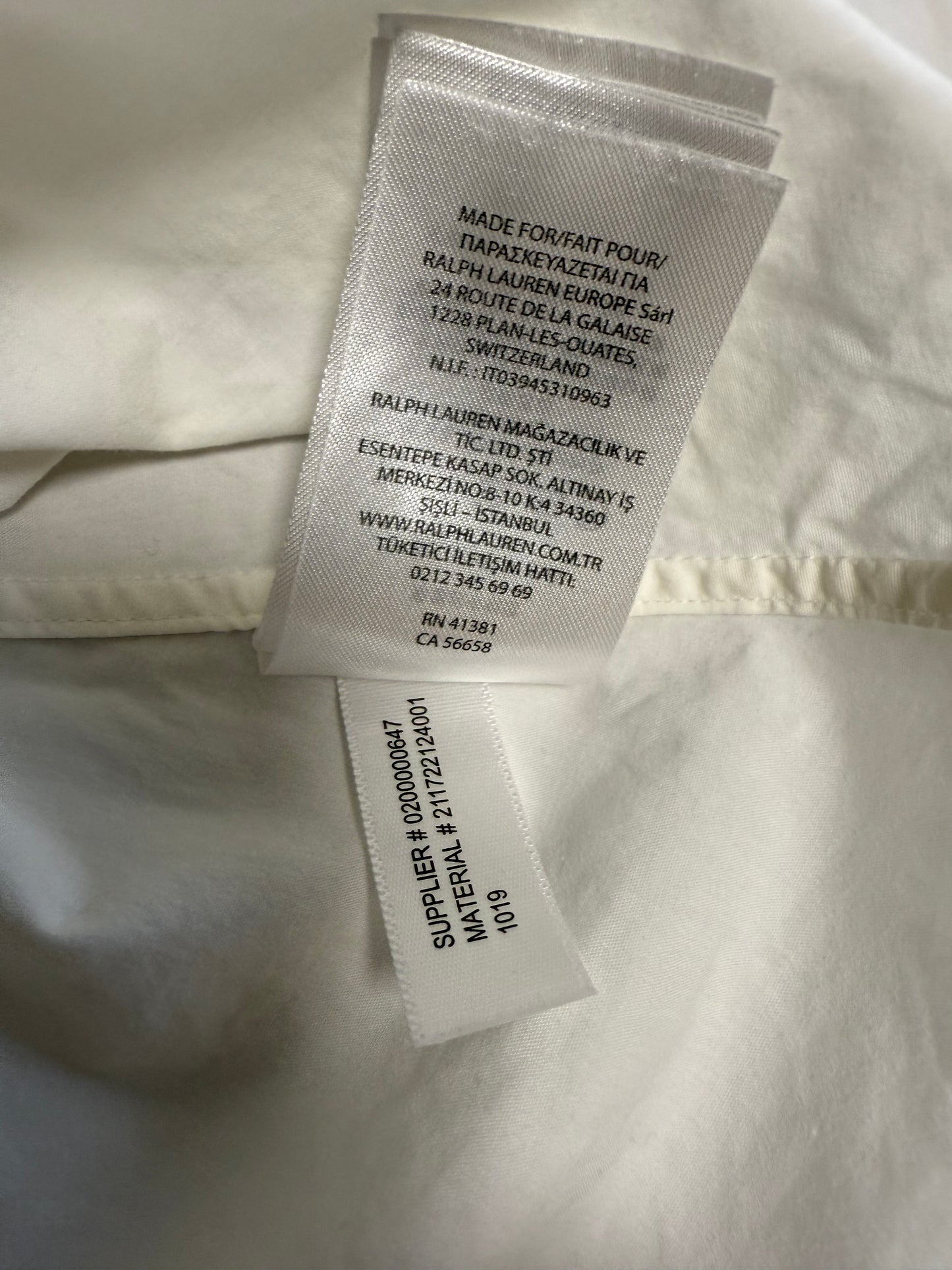 【POLO RALPH LAUREN】ポロ ラルフローレン レディース シャツ 長袖 ホワイト 無地 シンプル ワイシャツ サイズ4