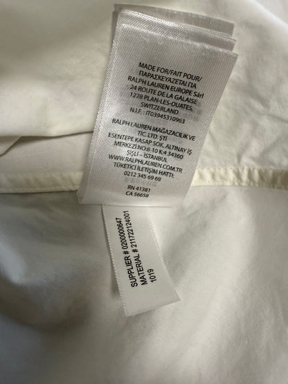 【POLO RALPH LAUREN】ポロ ラルフローレン レディース シャツ 長袖 ホワイト 無地 シンプル ワイシャツ サイズ4