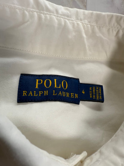 【POLO RALPH LAUREN】ポロ ラルフローレン レディース シャツ 長袖 ホワイト 無地 シンプル ワイシャツ サイズ4