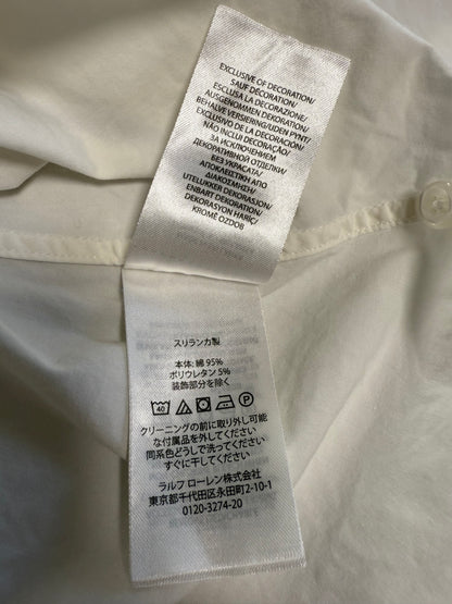 【POLO RALPH LAUREN】ポロ ラルフローレン レディース シャツ 長袖 ホワイト 無地 シンプル ワイシャツ サイズ4