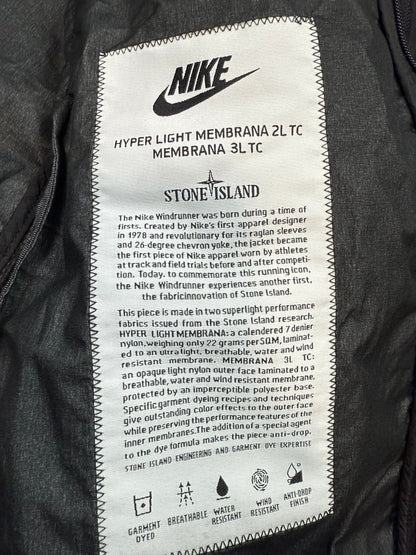 【NIKE × STONE ISLAND】ナイキ ストーンアイランド コラボ Hyper Light Membrana 2L/3L TC フーデッドジャケット XS ブラック