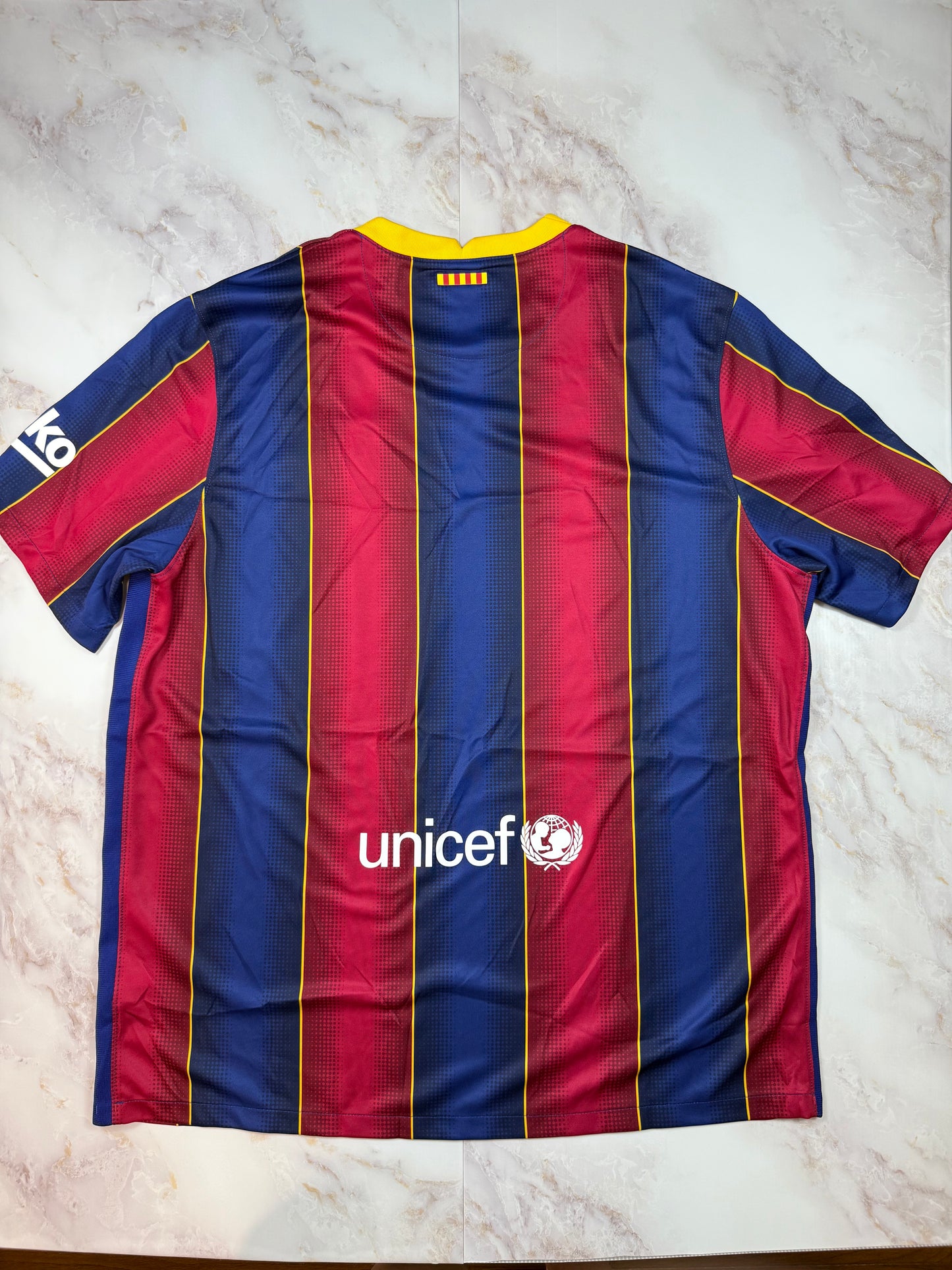 【NIKE/ナイキ】FCバルセロナ ホームユニフォーム 2020/21 XXLサイズ Rakuten スポンサー付 サッカーシャツ