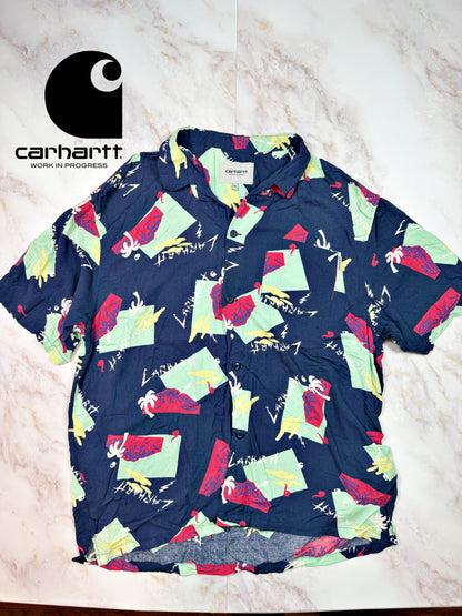 【Carhartt WIP】S/S ANDERSON SHIRT アロハシャツ XLサイズ 総柄 半袖 開襟シャツ ヴィスコース素材