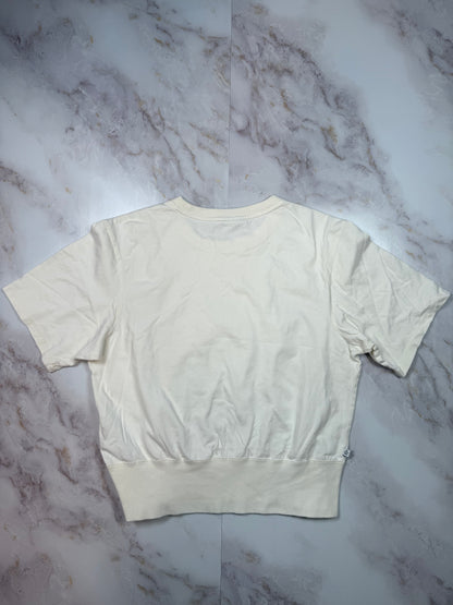 【adidas Originals】オーガニックコットン クロップドTシャツ 半袖 ホワイト レディース Mサイズ