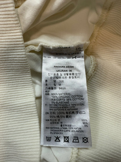 【adidas Originals】オーガニックコットン クロップドTシャツ 半袖 ホワイト レディース Mサイズ