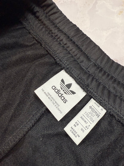 【adidas Originals】ADIBREAK トラックパンツ ブラック×ホワイト Mサイズ | スナップボタン付き サイドライン スポーツ＆カジュアル