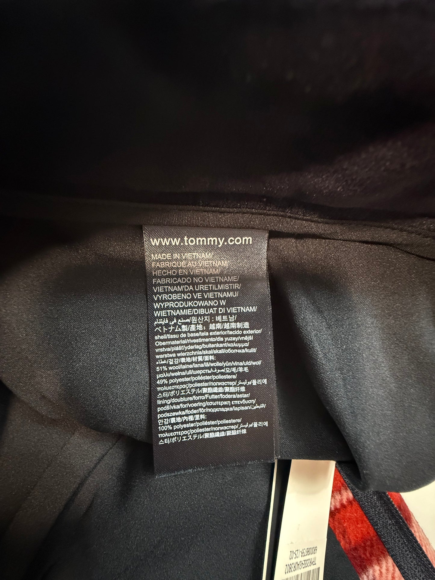 【TOMMY HILFIGER】チェック柄 スカート ウール混 レッド×ネイビー サイズ2 | トミーヒルフィガー レディース 秋冬向け