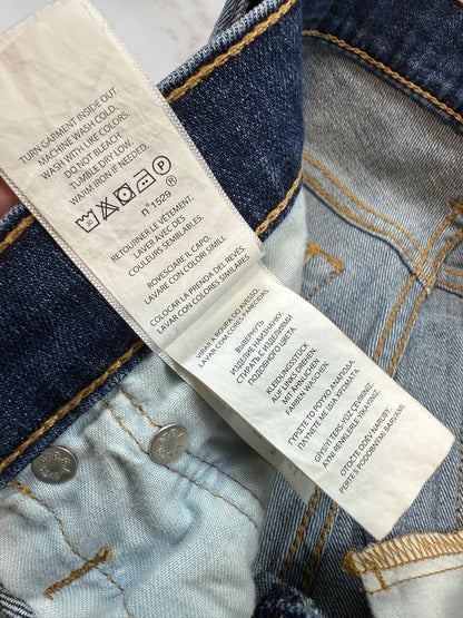 POLO RALPH LAUREN デニムパンツ レディース 25インチ ストレートカット 裾カットオフ加工