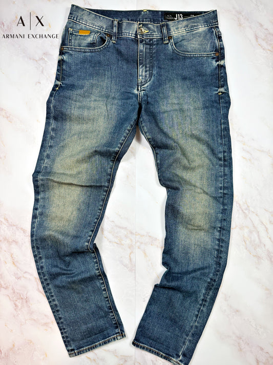 【ARMANI EXCHANGE】J13 スリムフィット デニムパンツ インディゴブルー メンズ W32 | アルマーニエクスチェンジ ジーンズ