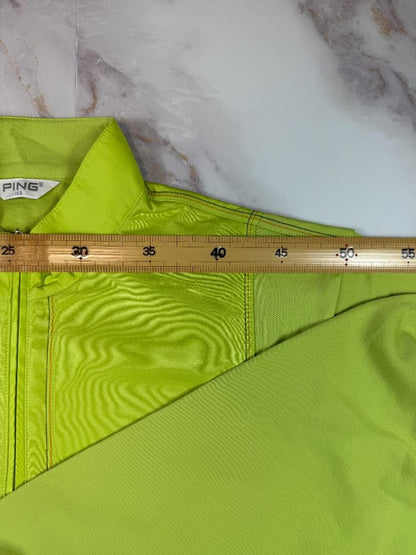 【PING】ピン ゴルフ ハーフジップ ブルゾン ライムグリーン メンズ105 L〜XL ゴルフウェア PMR71TS008