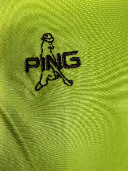 【PING】ピン ゴルフ ハーフジップ ブルゾン ライムグリーン メンズ105 L〜XL ゴルフウェア PMR71TS008