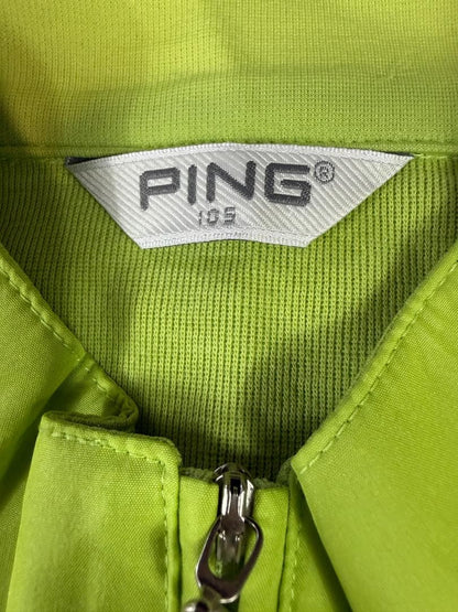 【PING】ピン ゴルフ ハーフジップ ブルゾン ライムグリーン メンズ105 L〜XL ゴルフウェア PMR71TS008