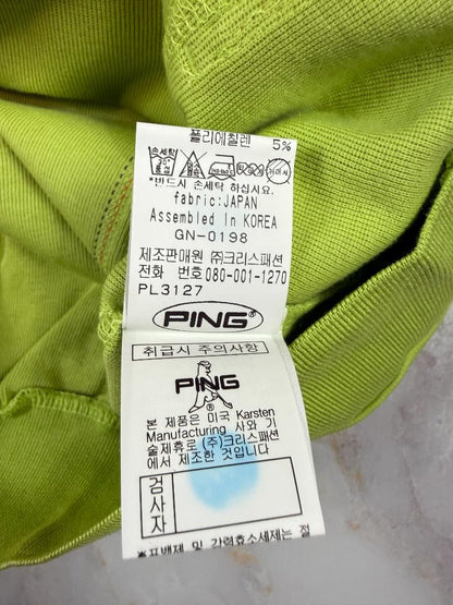 【PING】ピン ゴルフ ハーフジップ ブルゾン ライムグリーン メンズ105 L〜XL ゴルフウェア PMR71TS008