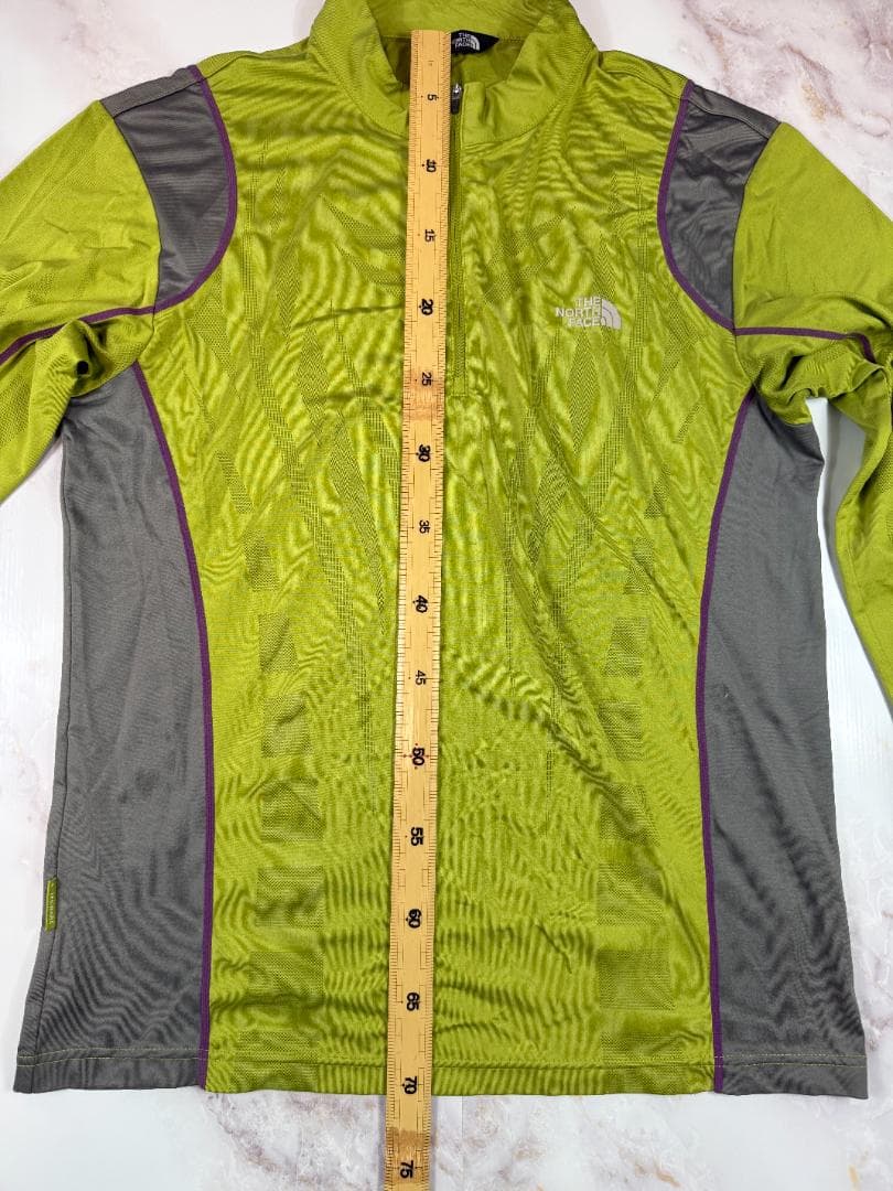 【THE NORTH FACE】ノースフェイス ハーフジップ 長袖 ランニングシャツ L COOLMAX NFK54C74