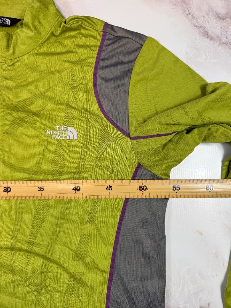 【THE NORTH FACE】ノースフェイス ハーフジップ 長袖 ランニングシャツ L COOLMAX NFK54C74
