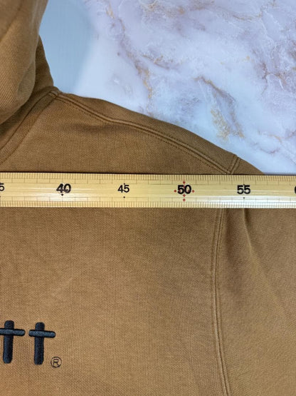 Carhartt WIP ロゴ刺繍 プルオーバーパーカー Lサイズ ブラウン 裏起毛 カーハート フーディ