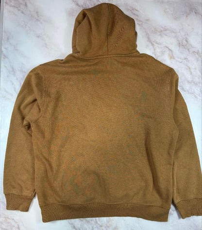 Carhartt WIP ロゴ刺繍 プルオーバーパーカー Lサイズ ブラウン 裏起毛 カーハート フーディ