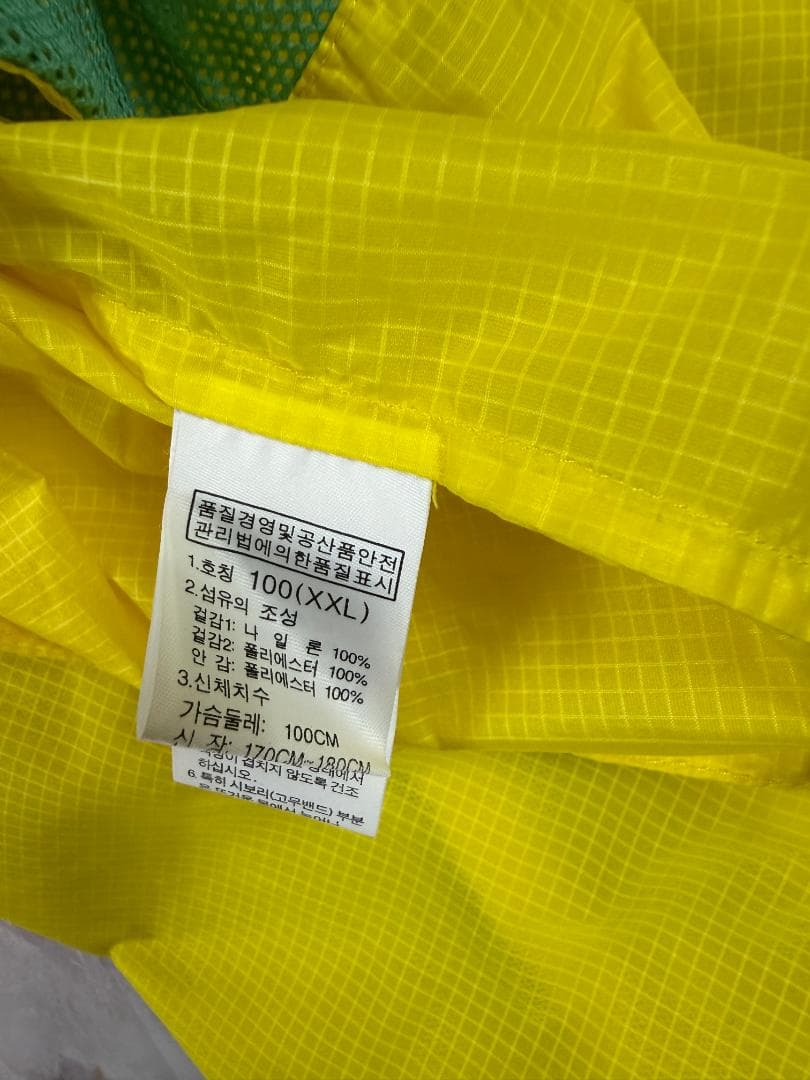 THE NORTH FACE ノースフェイス ランニングジャケット イエロー XXL 軽量 ナイロン ジャケット NFJ3LF33